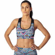 THE WOMEN'S LOCKER Aztec Bustiera sport sustinere ridicata