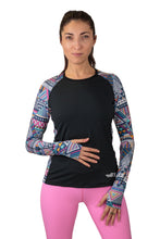THE WOMEN'S LOCKER Aztec Rash Guard