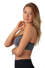 THE WOMEN'S LOCKER Touch gray sports bra